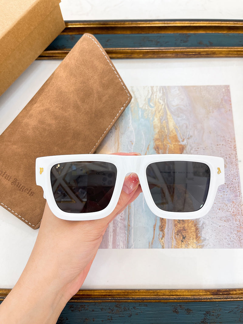 Palm Angels Palisade Square Sunglasses White