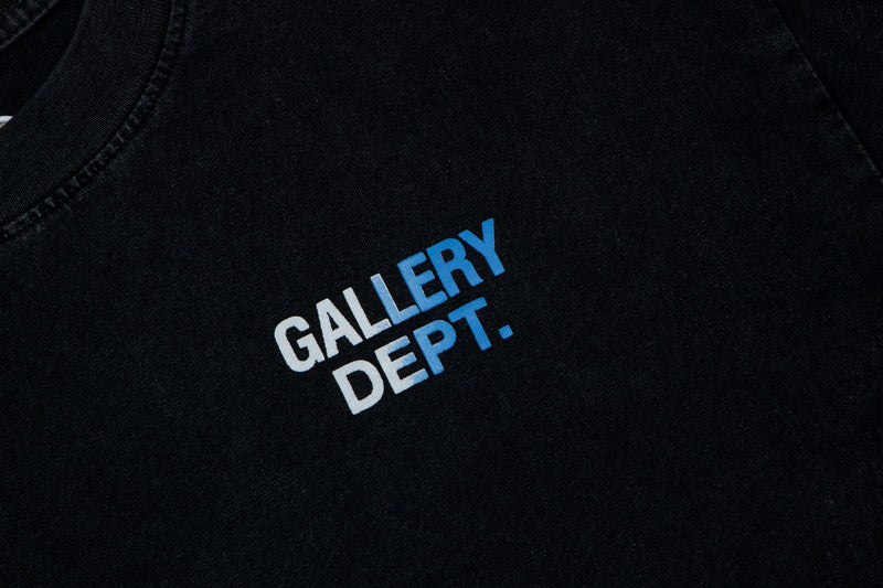 Gallery Dept. - Boardwalk Logo-Print Distressed T-Shirt Black