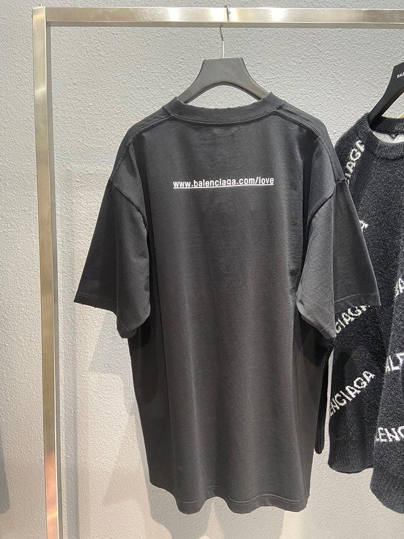 Balenciaga I Love You T Shirt Black