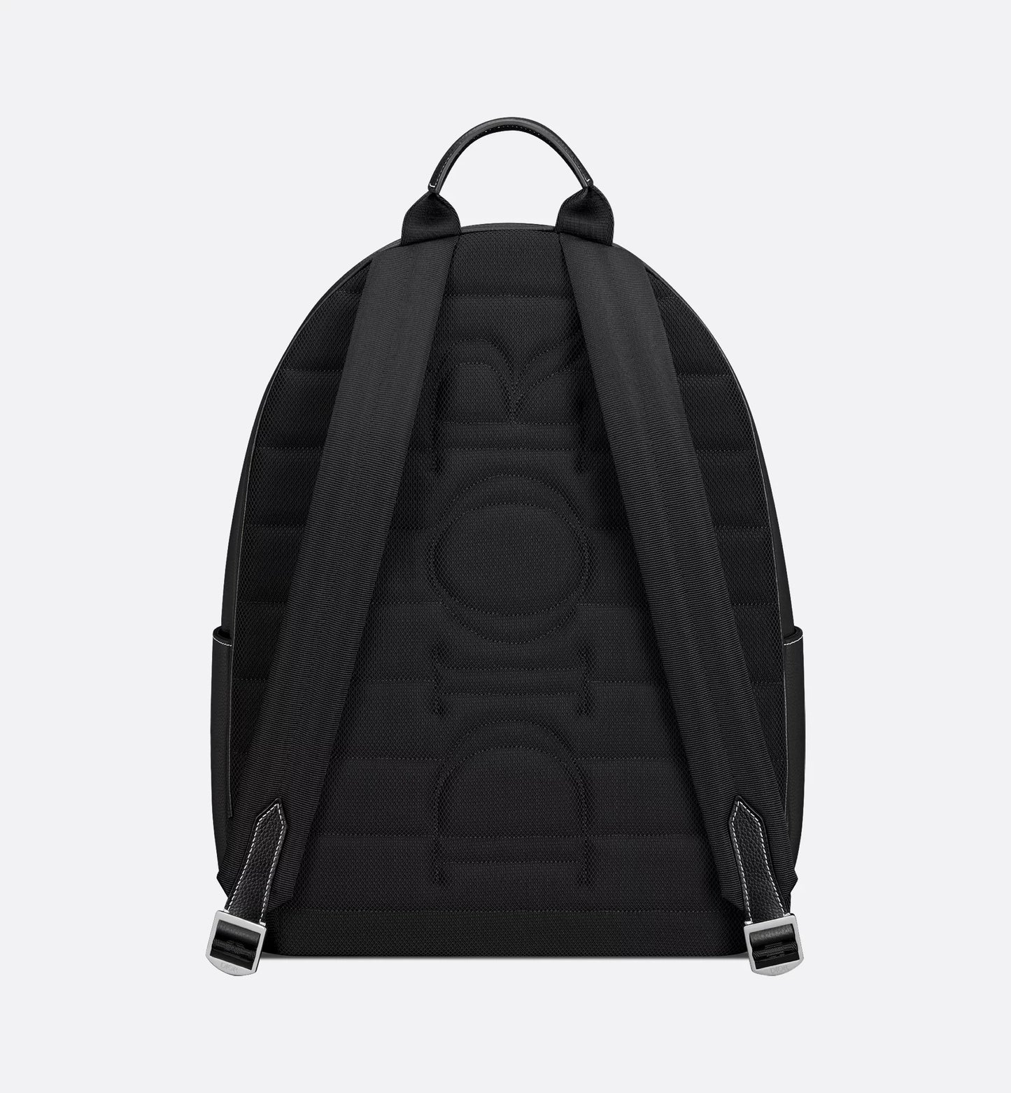 Dior Saddle Backpack with Zipper Black grained calfskin