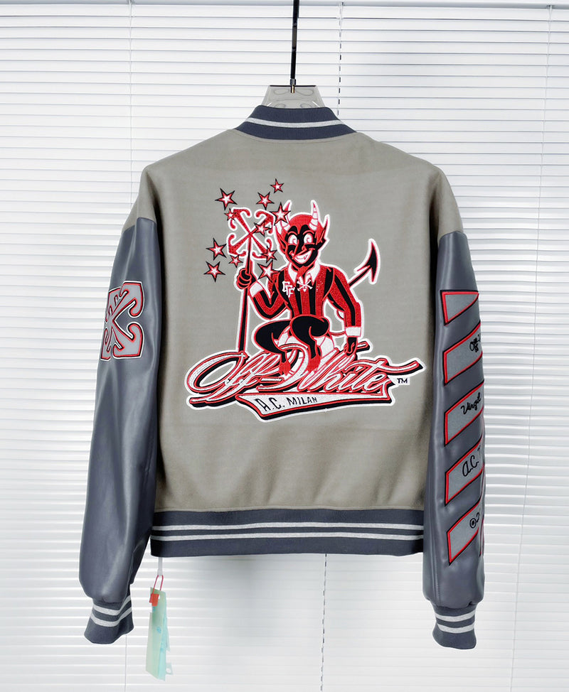 OFF-WHITE c/o Virgil Abloh x AC Milan bomber Jacket