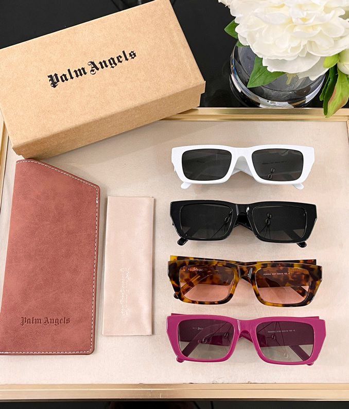 Palm Angels Palm Rectangle Frame Sunglasses Bordeaux