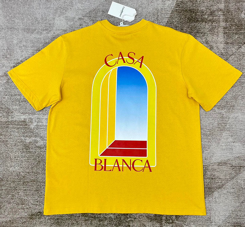 CASABLANCA ‘L’ARCHE DE NUIT’ T Shirt Yellow