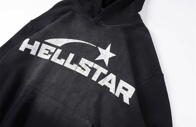 Hellstar Vintage washed Hoodie Black