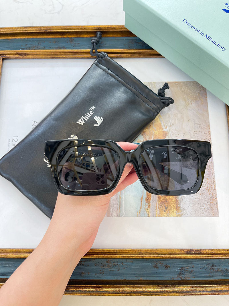 Off-White Rectangular Frame Sunglasses