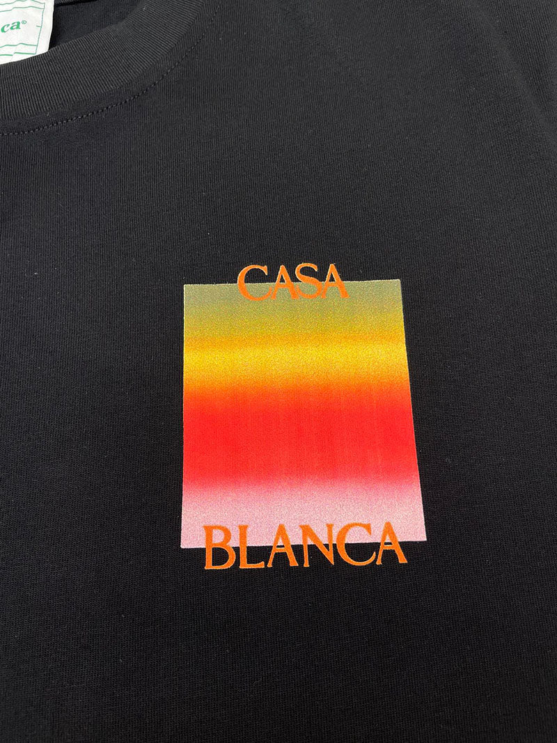 CASABLANCA Gradient Casa Logo T-Shirt Black