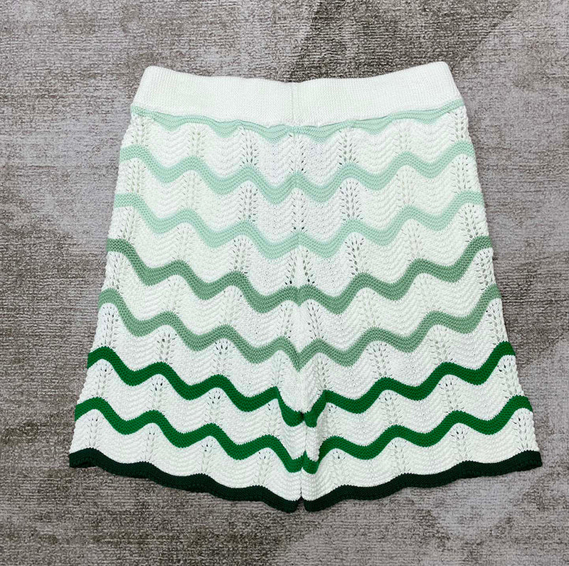 CASABLANCA Gradient Wave Texture Shorts