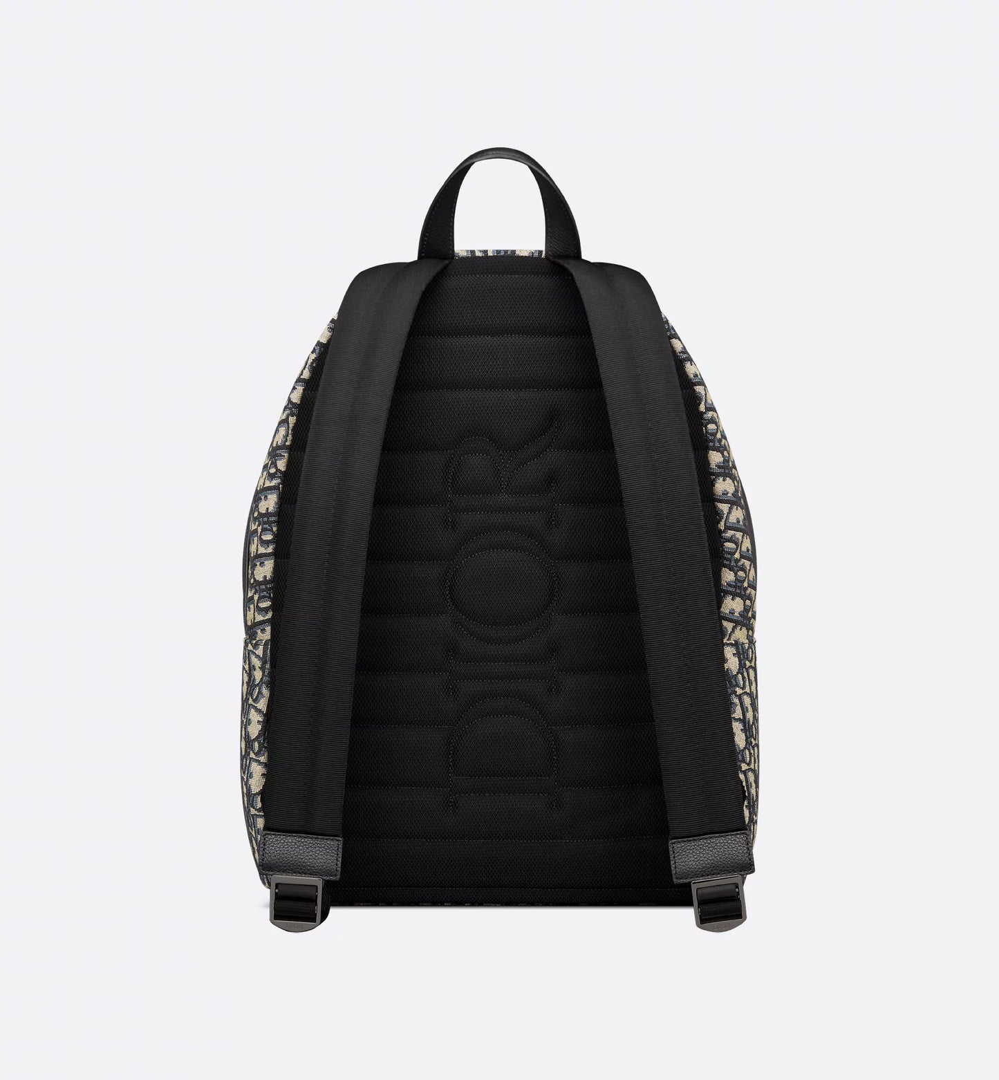 Dior Rider Backpack Oblique in beige and black jacquard