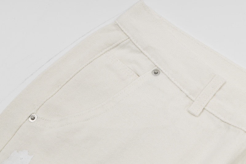 Gallery Dept GD Logo Cargo Flared Pants White