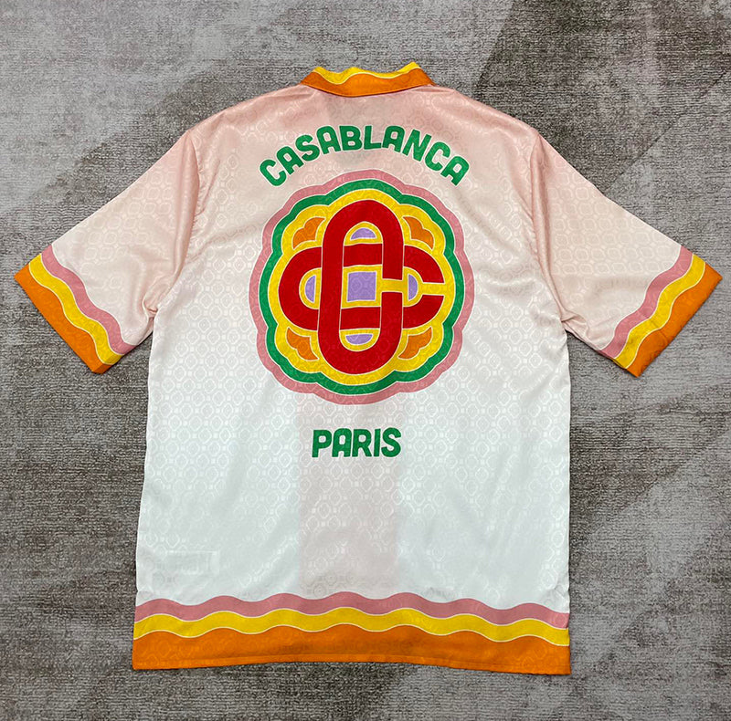 Casablanca Rainbow Monogram Silk Shirt