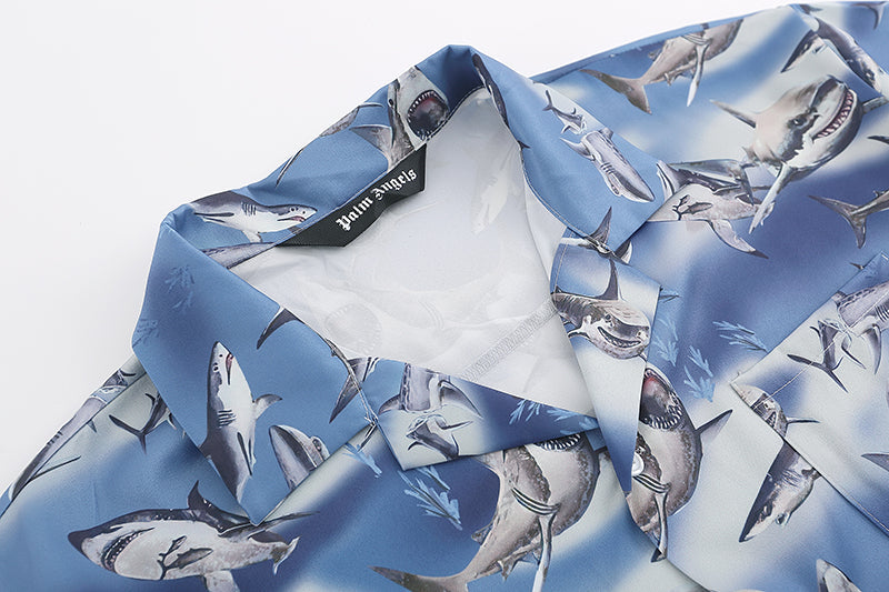 Palm Angels Sharks Bowling Shirt