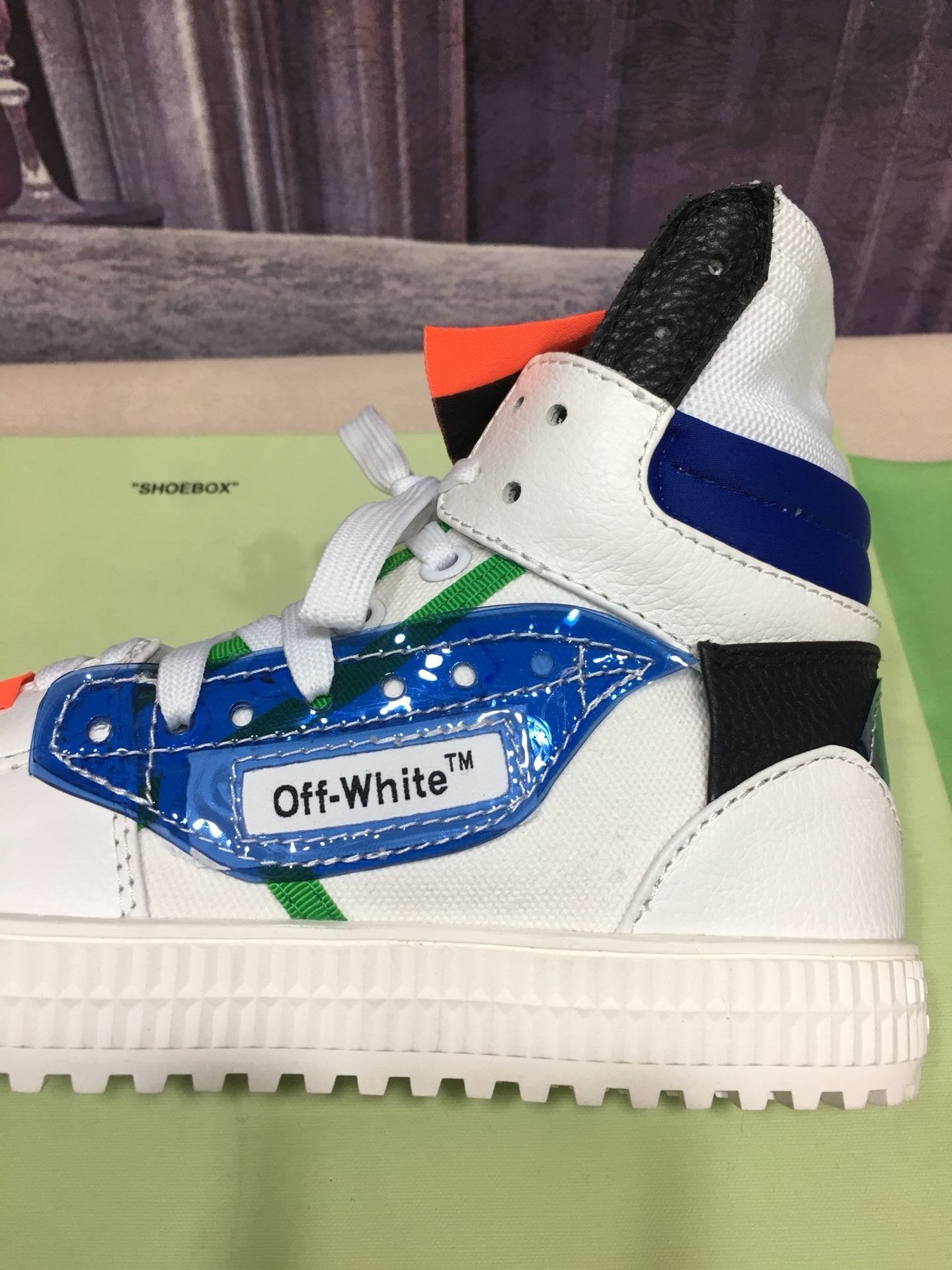Off-White Off Court High Top White Blue
