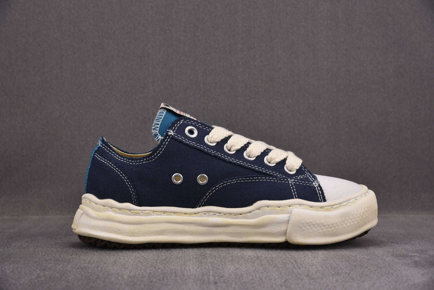 Maison Mihara Yasuiro Baker OD OG Sole Canvas Low Blue