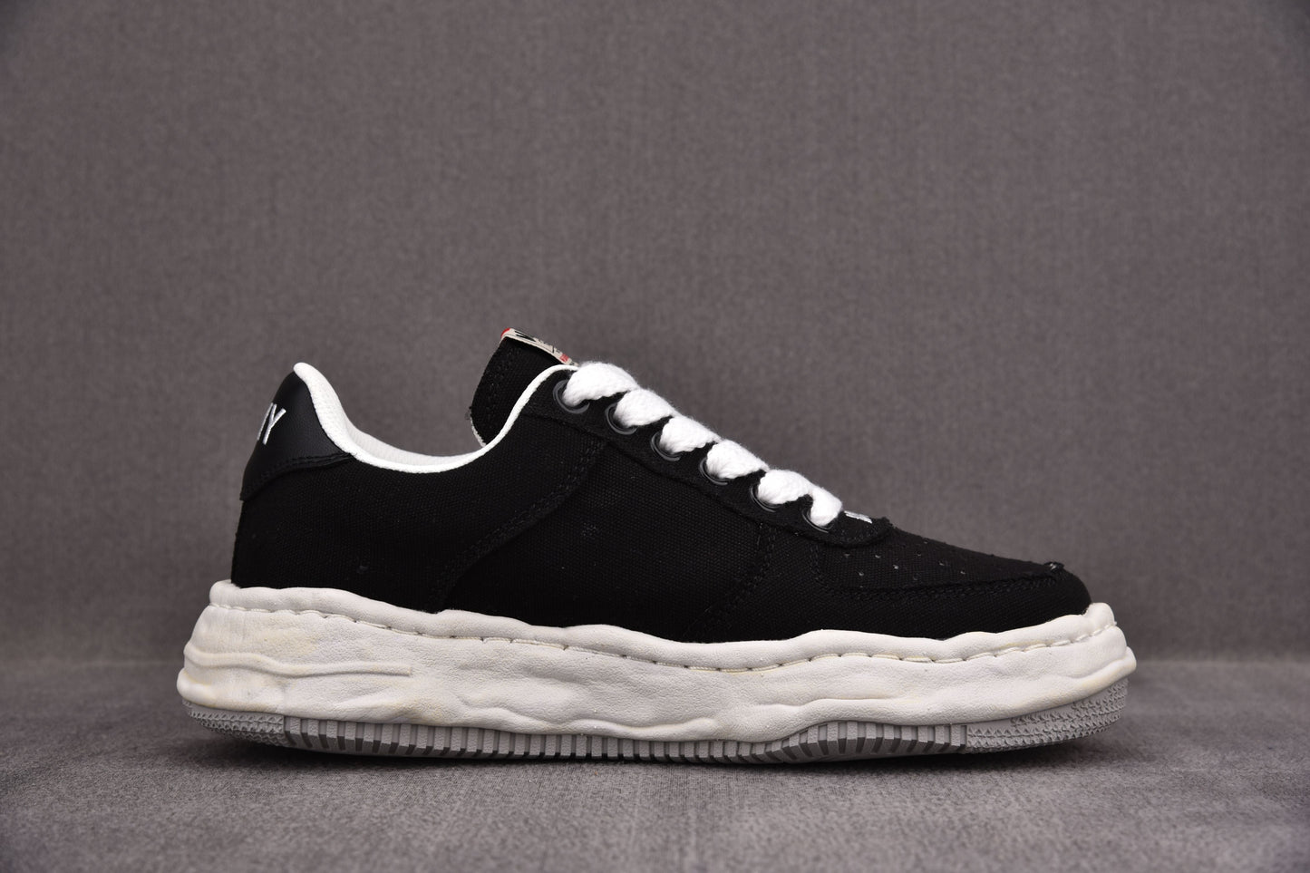 Maison Mihara Yasuhiro Wayne OG Sole Washed Canvas Low Black