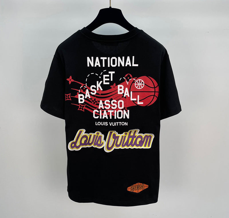 Louis Vuitton x NBA Crossover Round Neck Printing TShirt