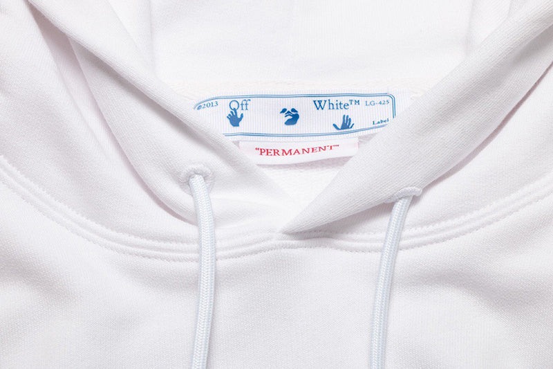 Off-White Scribble Diag-print Cotton Hoodie White