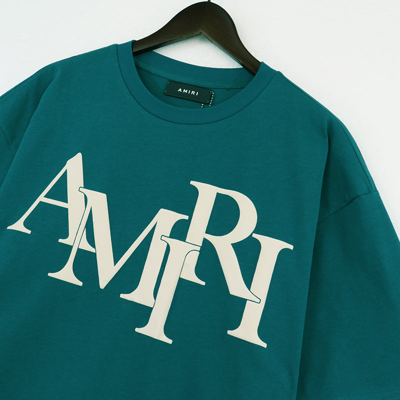 AMIRI Staggered Logo T-Shirt Green
