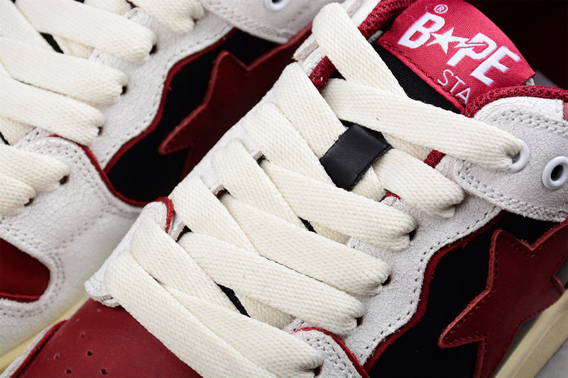 A Bathing Ape Bape SK8 Sta Vintage White Red