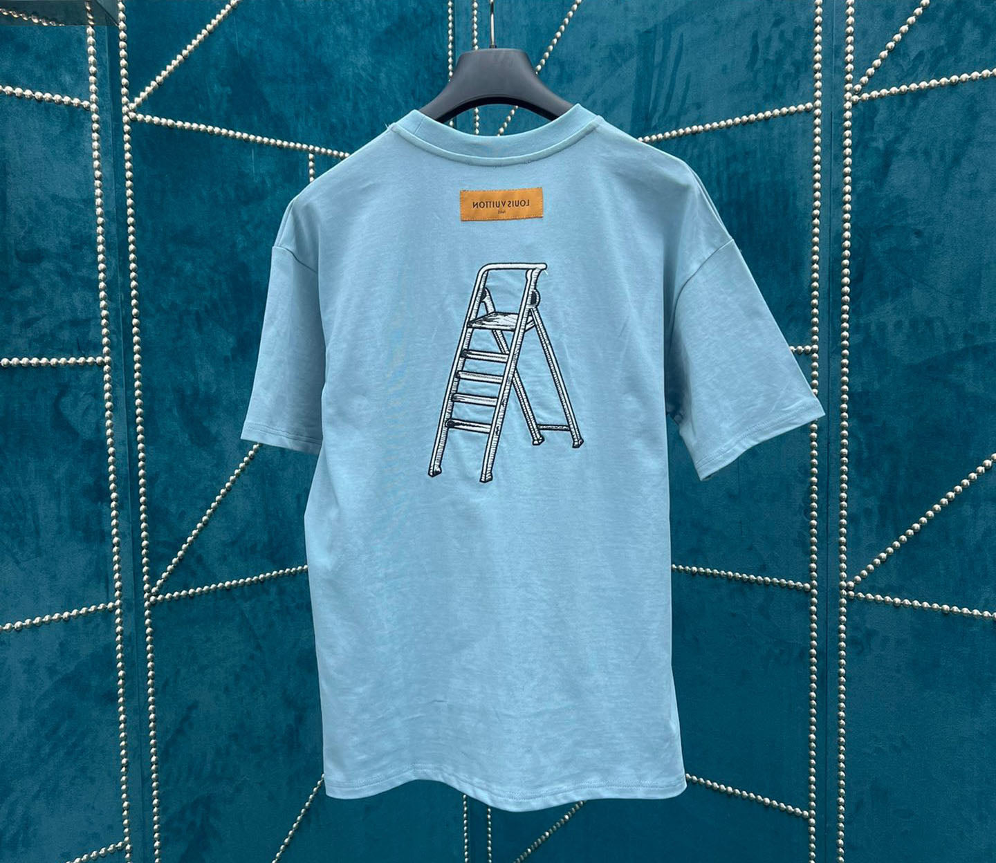 Louis Vuitton LV Logo T Shirt Light Blue