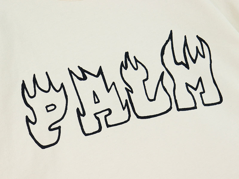 Palm Angels Palm-print Cotton-jersey T-shirt White