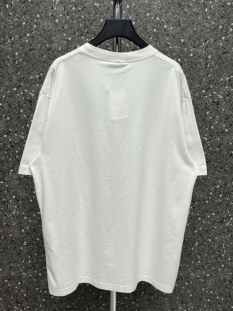 Balenciaga College Medium Fit T-Shirt White -SS22