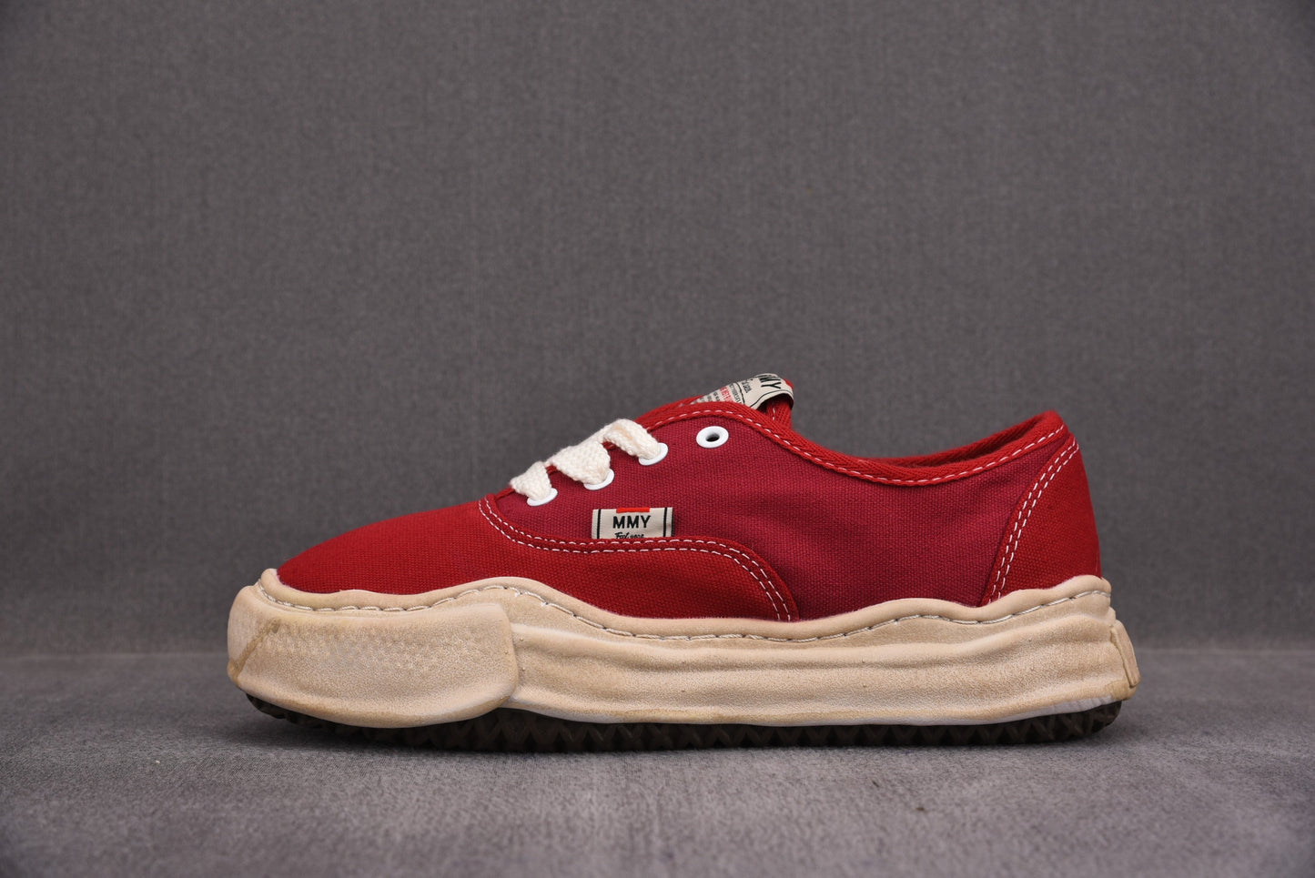 Maison Mihara Yasuiro Baker OG Sole Over Dyed Canvas Low Red