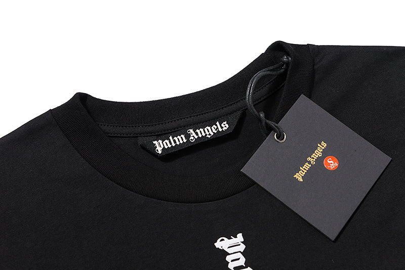 Palm Angels Vertical Logo T Shirt Black