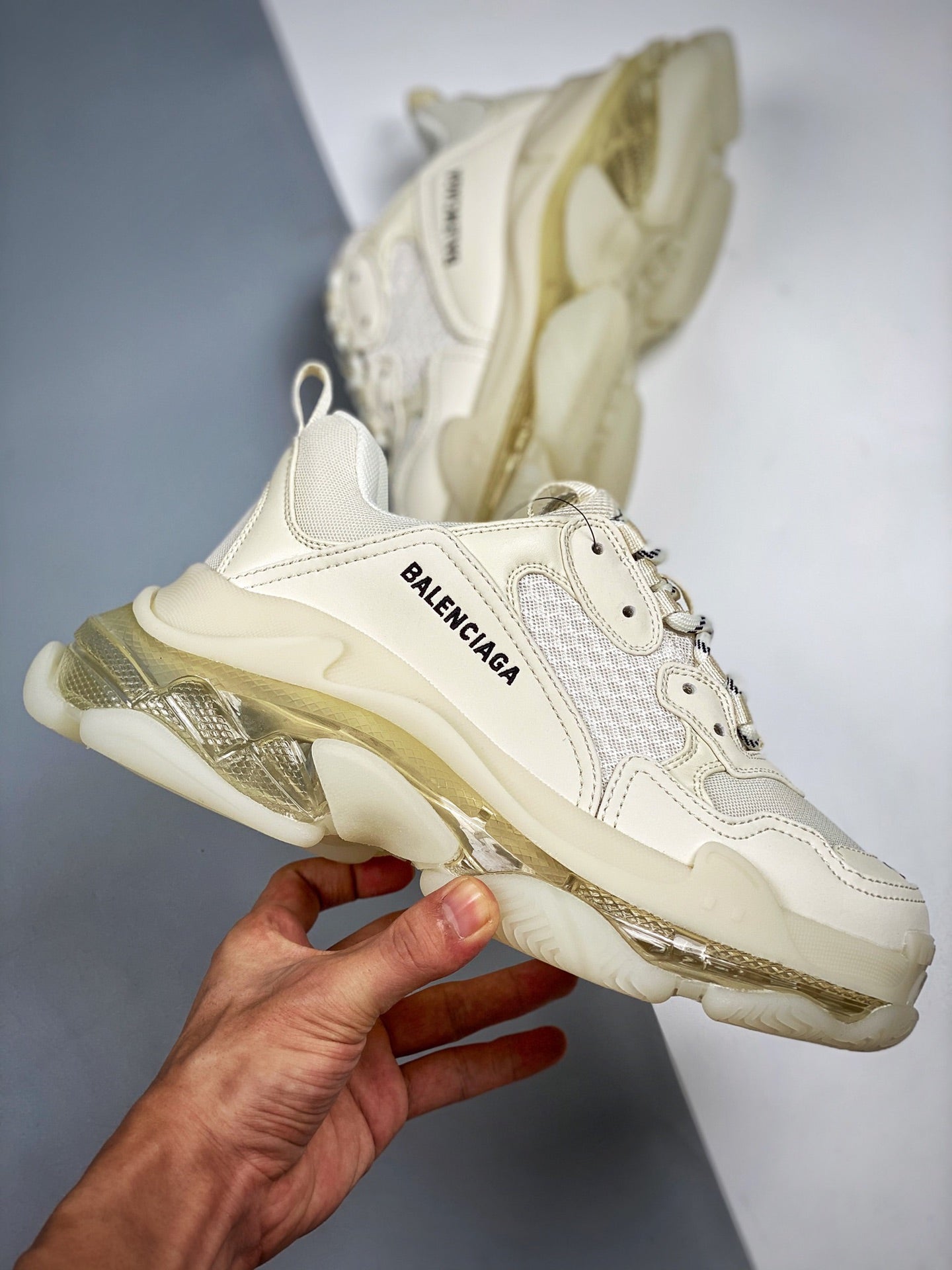 Balenciaga Wmns Triple S Sneaker 'Clear Sole - Eggshell'