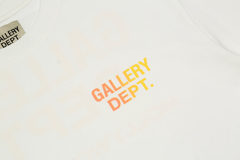 Gallery Dept. - Boardwalk Logo-Print Distressed T-Shirt White