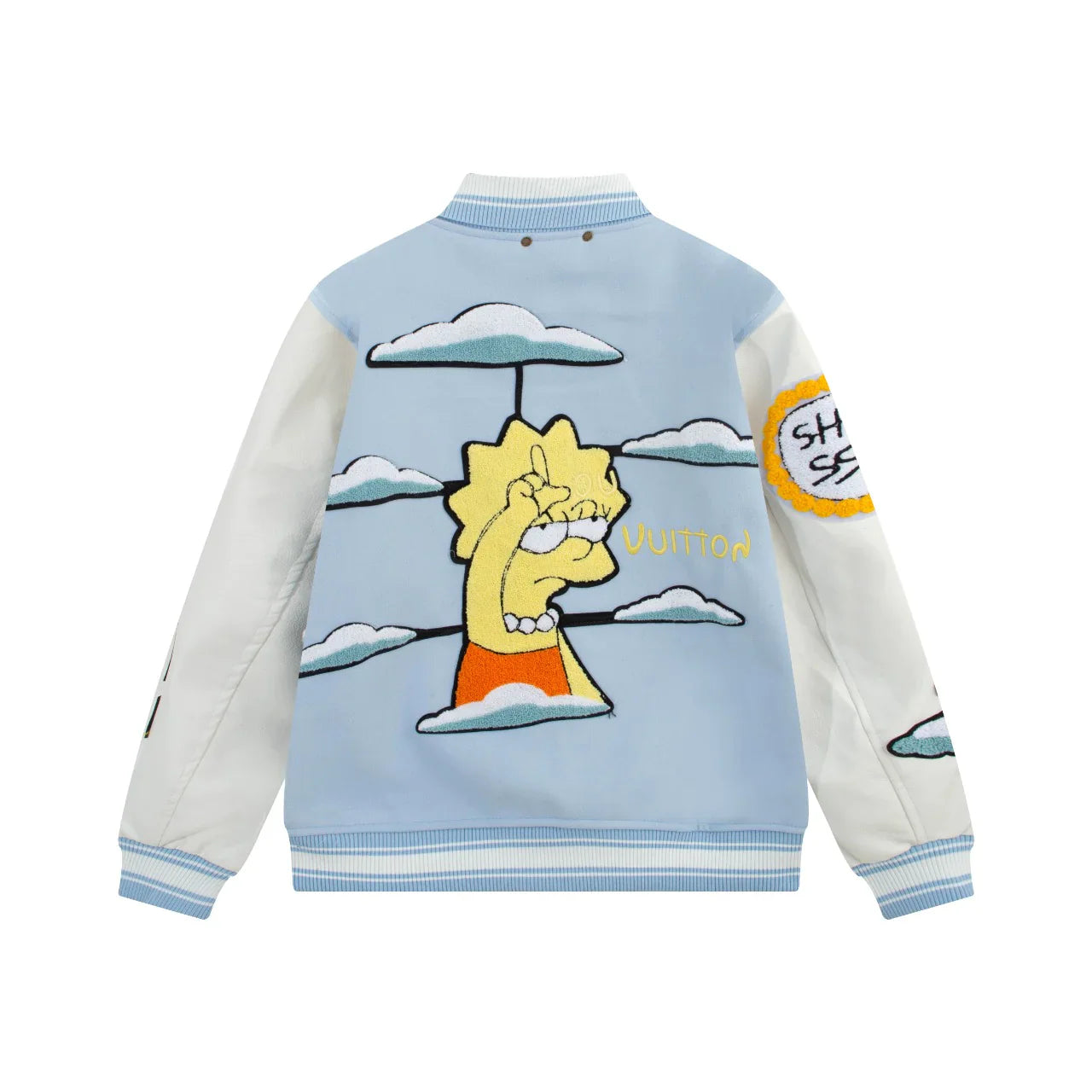 Louis Vuitton Multi Patches Blue Varsity Jacket
