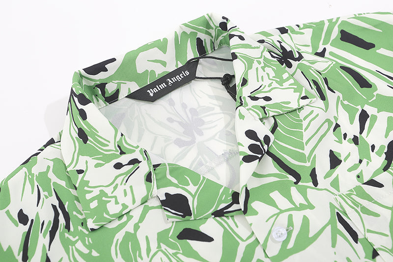 Palm Angels Macro Hibiscus Bowling Shirt