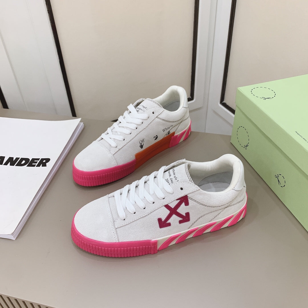 Off-White Wmns Arrow Vulcanized Low 'White Fuchsia'