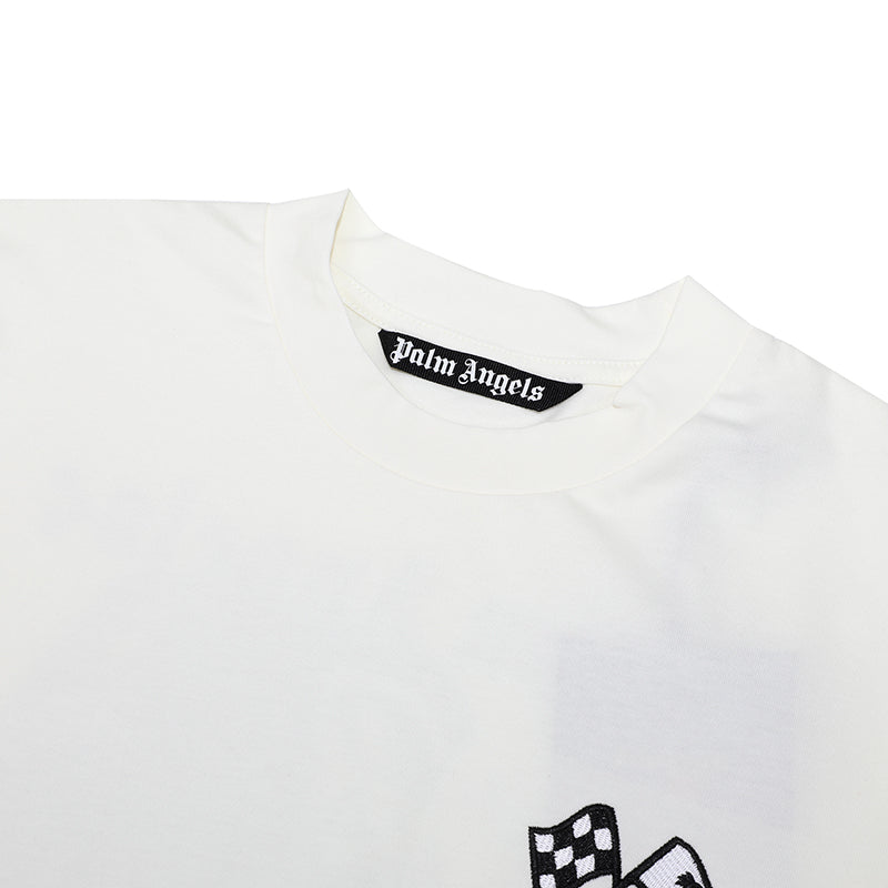 Palm Angels Racing monogram T-Shirt White