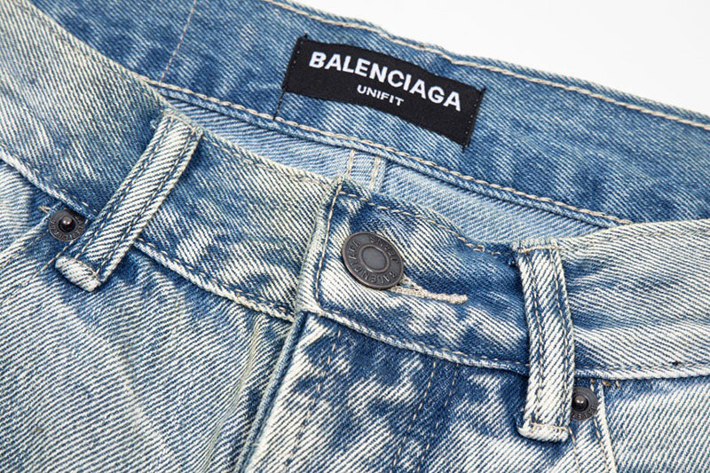 Balenciaga Oversized Wide-leg Jeans In Blue