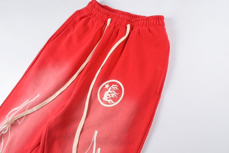 Hellstar Studios Racer Flare Sweatpants Red