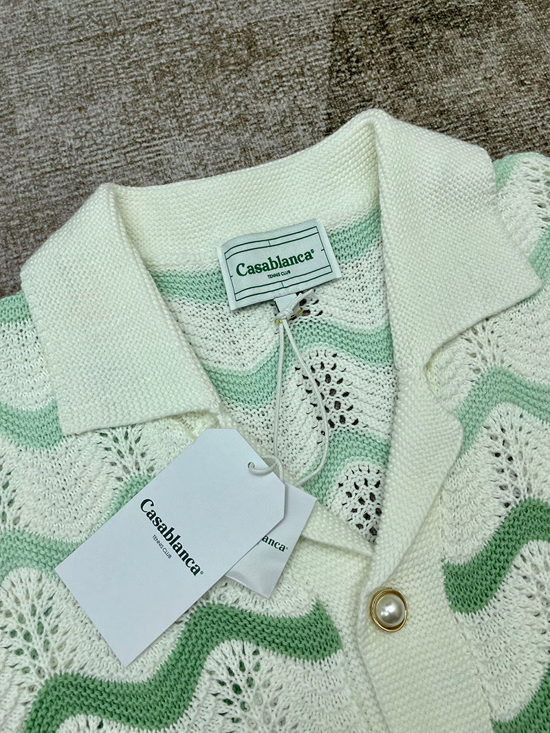 CASABLANCA Gradient Wave Texture Shirt
