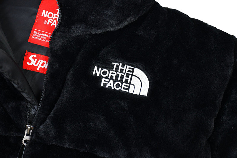 SUPREME X The North Face Faux-Fur Jacket Black