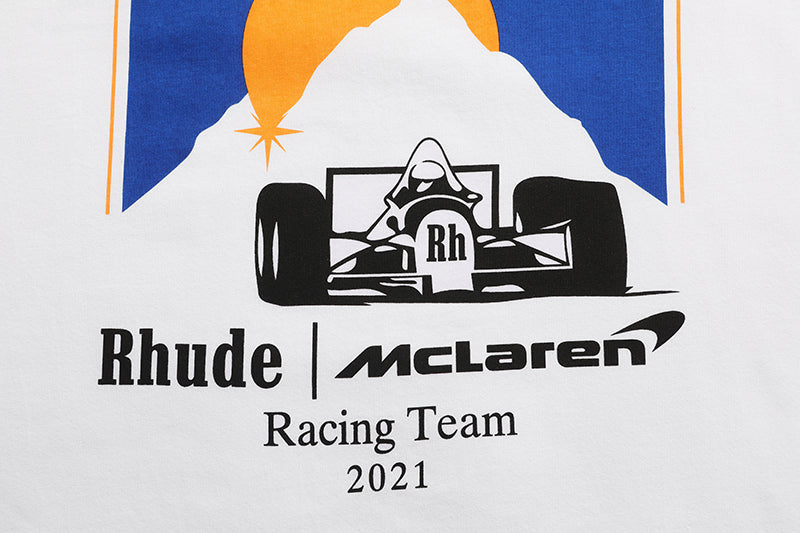 Rhude X Mclaren Moonlight Racer Tee White