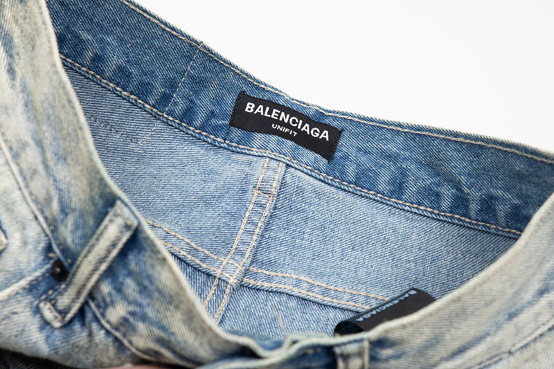 Balenciaga Oversized Wide-leg Jeans In Blue