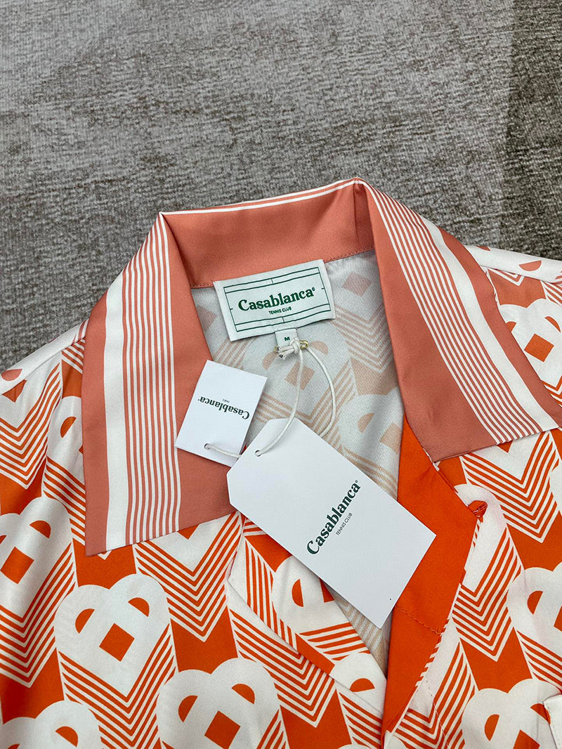 CASABLANCA Gradient Heart Monogram Sport Silk Shirt