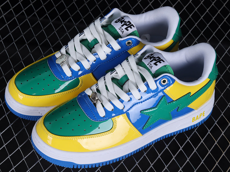 A Bathing Ape Bape Sta FS-001 Low 'Yellow Blue Green'