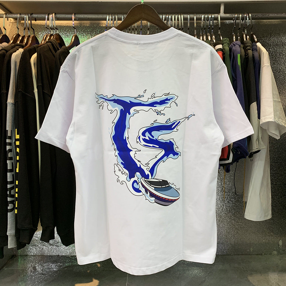 Trapstar 'Making Waves' T-Shirt - White/Blue