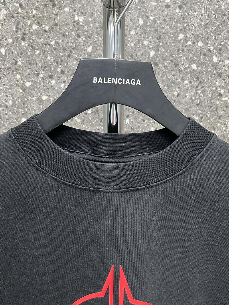 Balenciaga Metal BB Black Crew Neck Tee