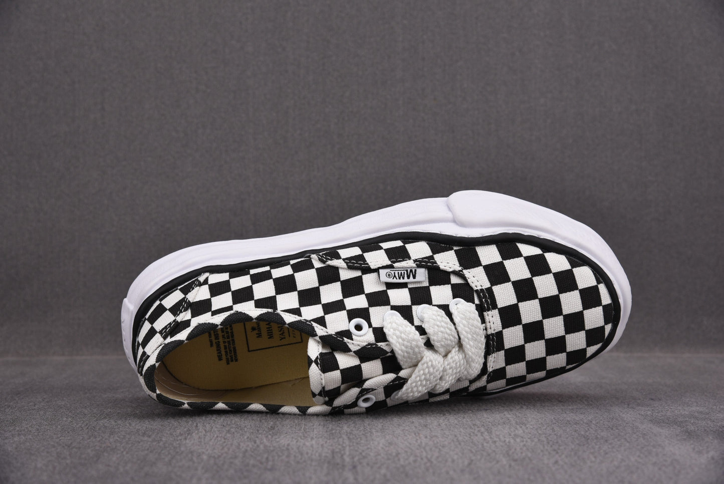 Maison Mihara Yasuiro Baker OG Sole Canvas Low Multi Check Black/White