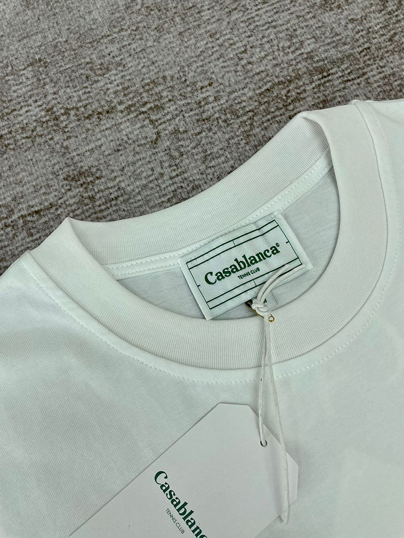 CASABLANCA Grand Prix Logo Double Sided Tee White