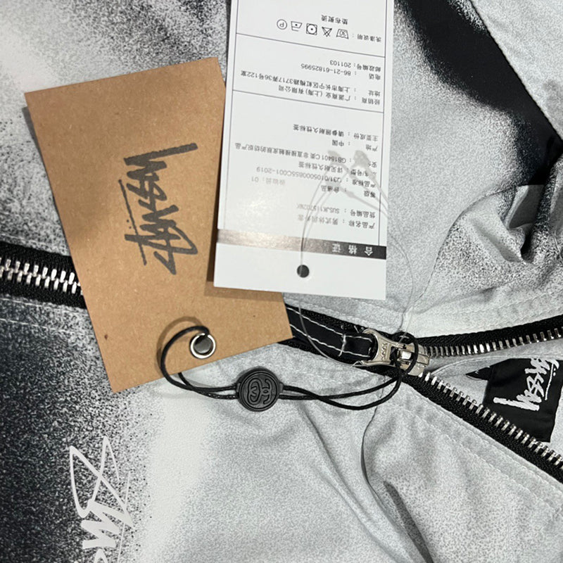 Stussy 8 Ball Beach Shell 'Grayscale'