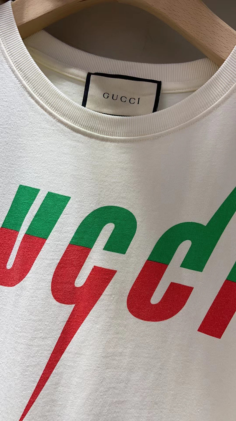 GUCCI Blade logo-print cotton-jersey White T-shirt
