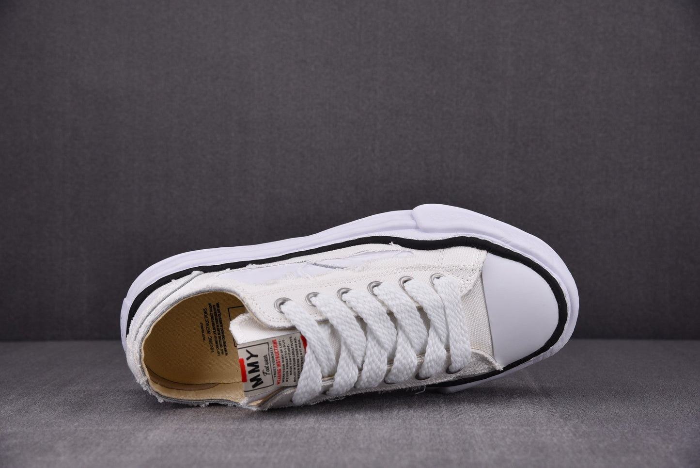 Maison Mihara Yasuiro Baker OG fringed cotton-canvas White