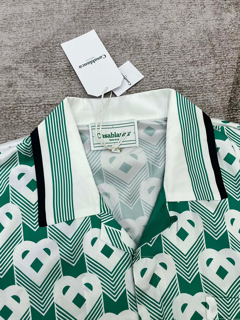 CASABLANCA Heart Monogram Sport Silk Shirt