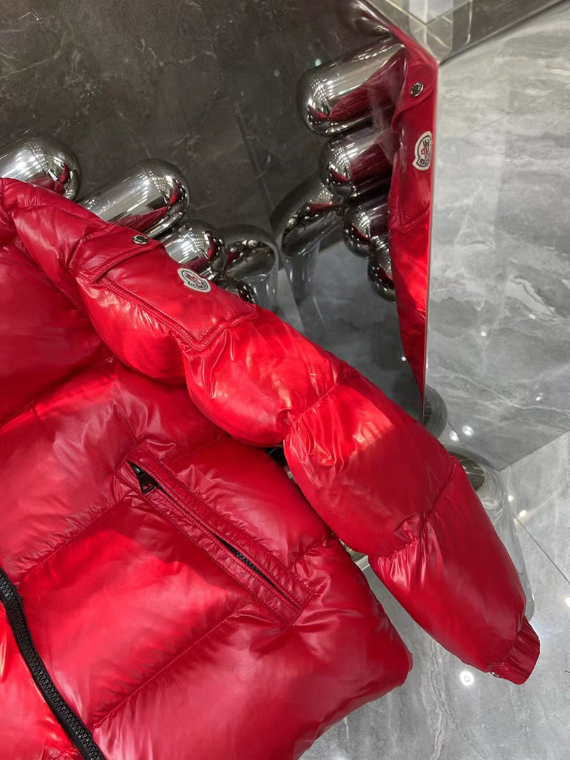 Moncler Ecrins Red Nylon Down Jacket